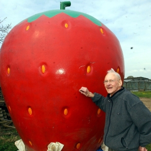 Donald Gray with strawberry